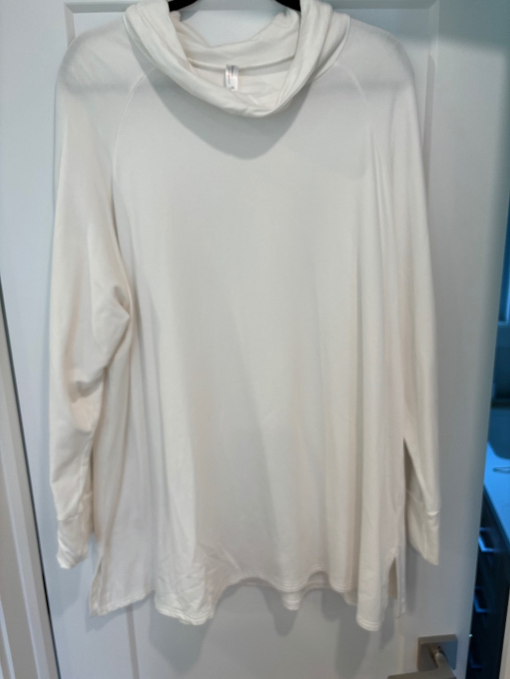 Shepherd's Fashions Glamur Cream Bamboo Rayon Cowl Neck Tunic Size XL